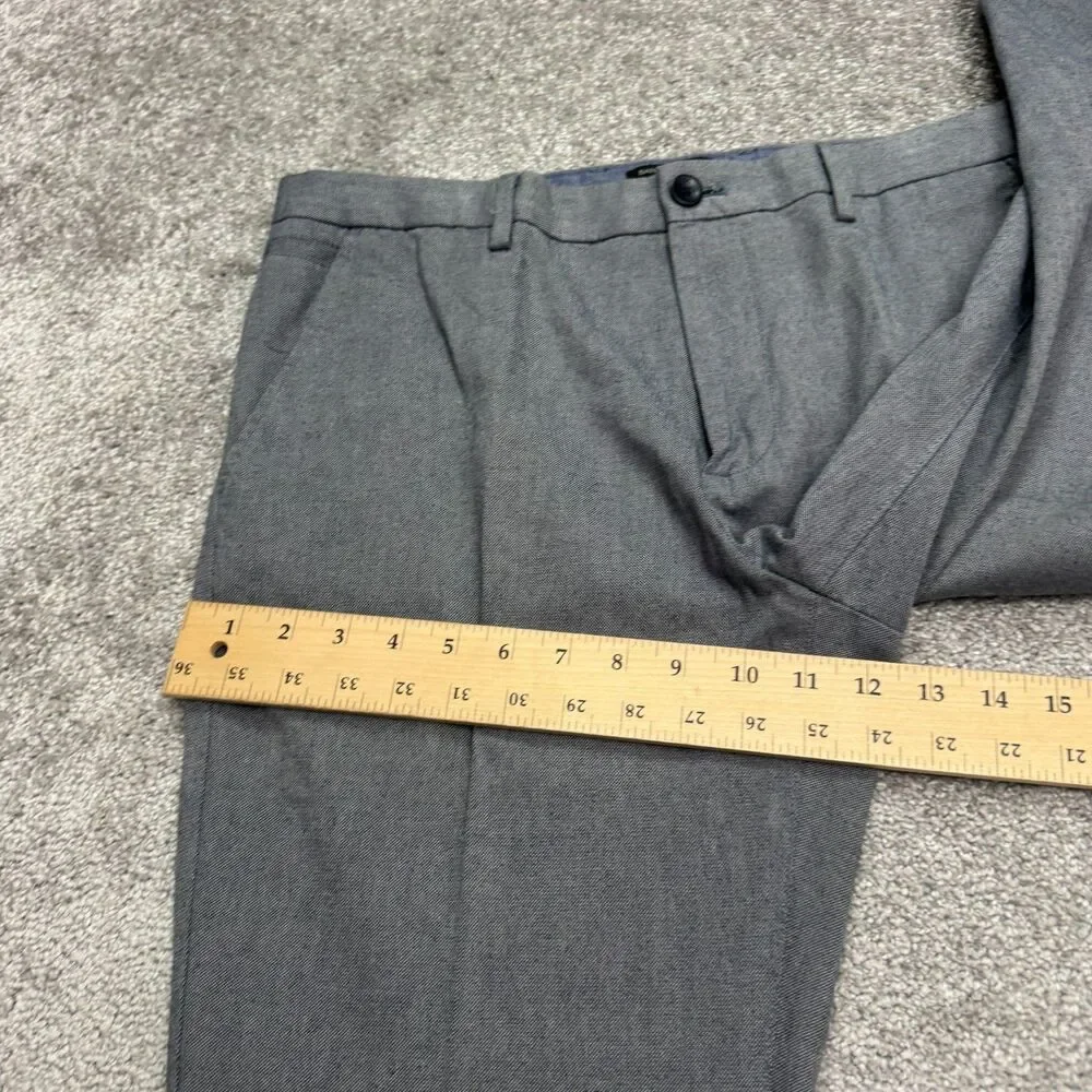 Banana Republic Kentfield Cotton Dress Pants Mens 33x30 Gray Straight Leg Career